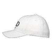 Casquette Brodée Papa Date établie blanc noir coutume moderne (Gauche)