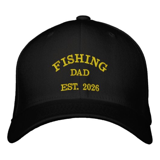 Casquette Brodée Papa Pêcheur Établ. 2026 | Design Brodé (Devant)