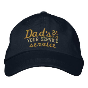 Casquette Brodée Papa's Customizable 24 HRS Service have fun!