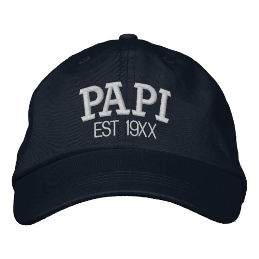 Casquette Brodée Papi Personalized Father's Day Gift Custom Text (Devant)
