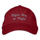 Casquette Brodée Papier à lettres garçon à la nuit (Devant)