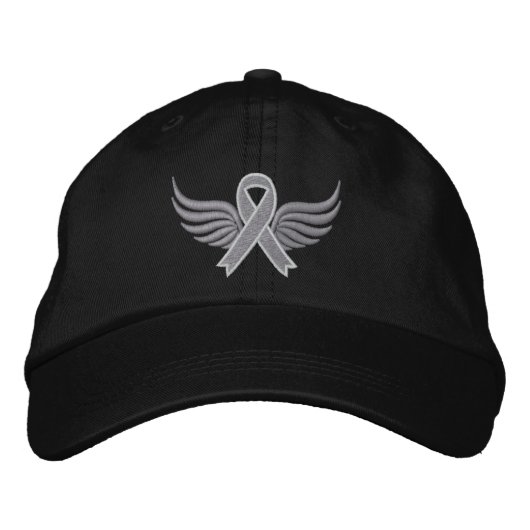 Casquette Brodée Parkinsons Maladie Ruban ailes (Devant)