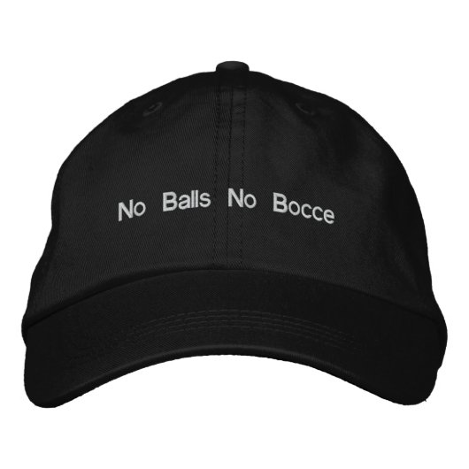 Casquette Brodée Pas De Boules Pas De Bocce (Devant)