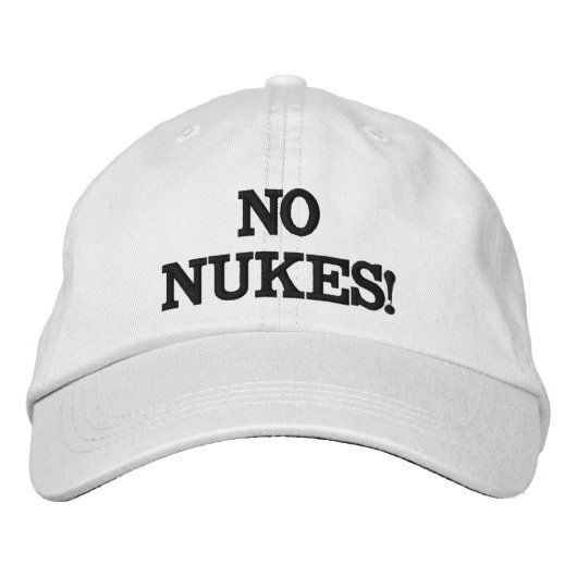 CASQUETTE BRODÉE PAS DE NUKES ! (Devant)