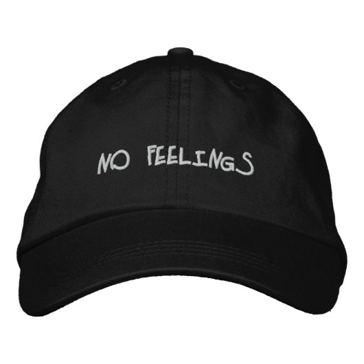 Casquette Brodée "Pas de sentiments" (Devant)