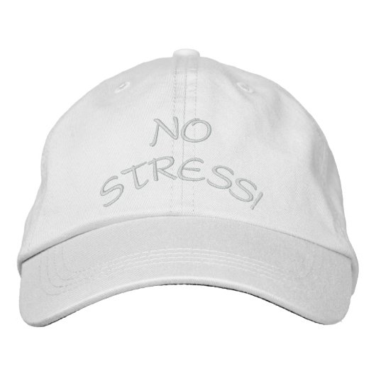 CASQUETTE BRODÉE PAS DE STRESS ! (Devant)