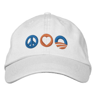 Casquette Brodée Peace Love Obama