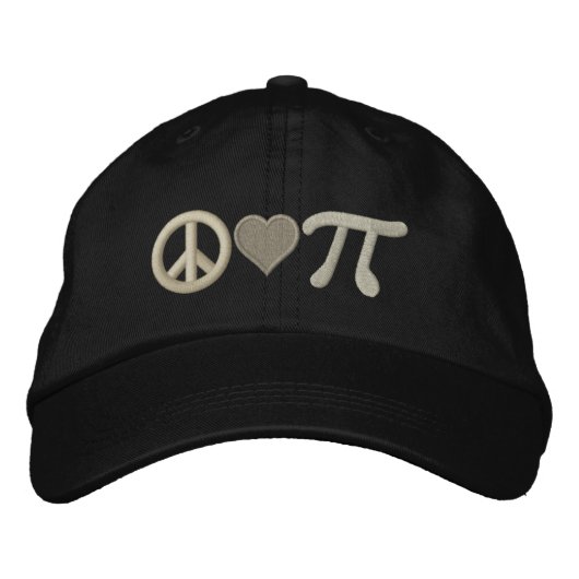 Casquette Brodée Peace love pi (Devant)