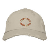 Casquette Brodée Pensez libre, pensez Linux (Devant)