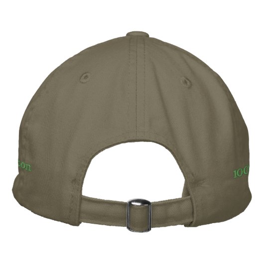 Casquette Brodée Pensez vert (Dos)