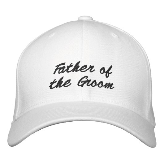 Casquette Brodée Père de Groom script noir mariage élégant (Devant)
