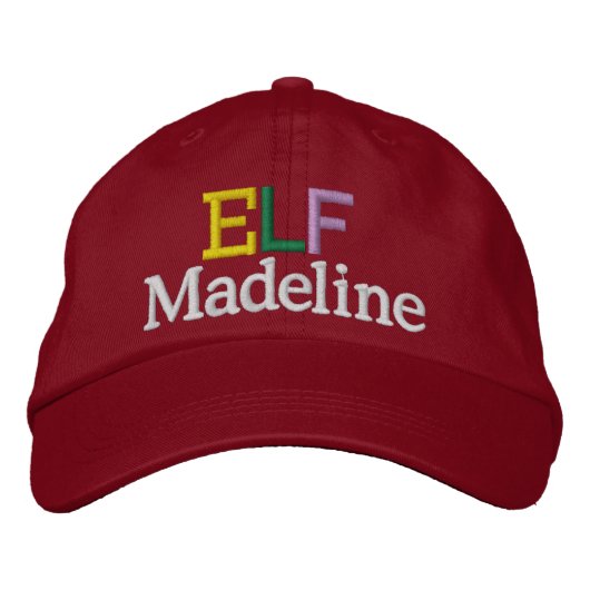 Casquette Brodée Père Noël Elf (Devant)