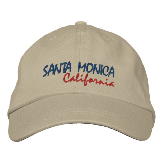 Casquette Brodée PÈRE NOËL MONICA, Californie (Devant)