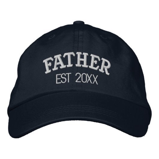 Casquette Brodée Père Personnalisé Nouveau Papa Futur Cadeau Texte  (Devant)