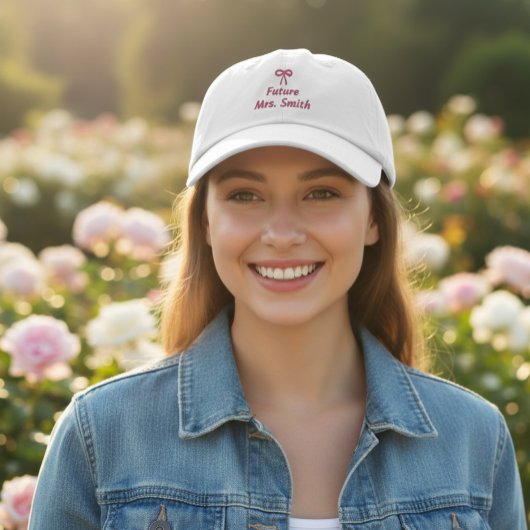 Casquette Brodée Personalized Bride Hat - Future Mrs Embroidery