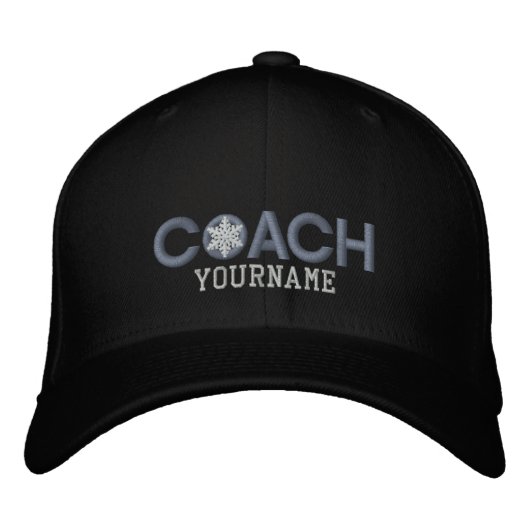 Casquette Brodée Personalized Coach Snowflake Design (Devant)