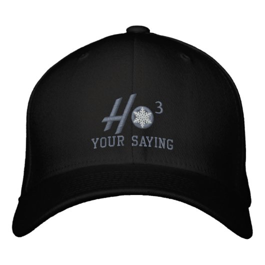 Casquette Brodée Personalized Ho Ho Ho Snowflake Design (Devant)