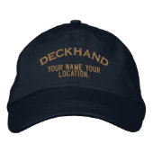 Casquette Brodée Personalized Sea Deckhand Hat (Devant)