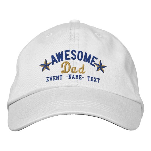 Casquette Brodée Personalized Your Nom Awesome Dad Embroidery (Devant)