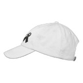 Casquette Brodée Personnalisé Black Hope Ribbon Sensibilisation Vot (Gauche)
