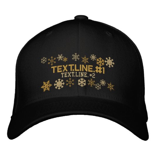 Casquette Brodée Personnalisé deux lignes hiver des textes de (Devant)