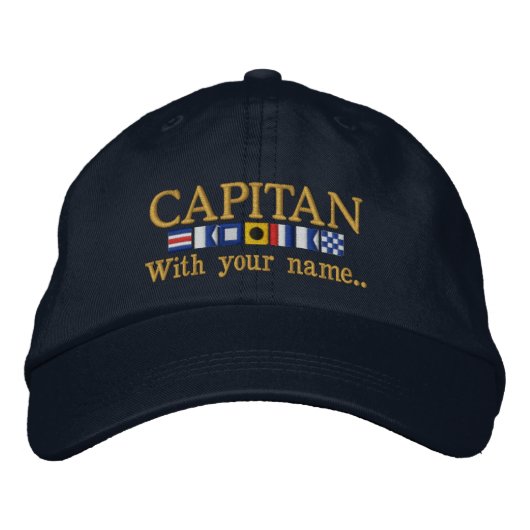 Casquette Brodée Personnalisé Espagnol Capitan drapeaux nautiques p (Devant)