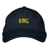 Casquette Brodée Personnalisé KING Brodé Style Marine-Casquette aju (Devant)