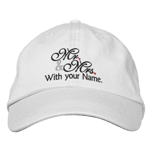 Casquette Brodée Personnalisé M. et Mme Mari Femme Ses Hers (Devant)