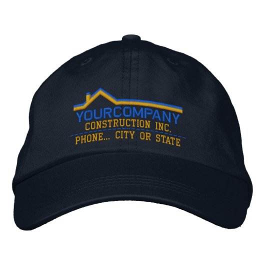 Casquette Brodée Personnalisé pour votre entreprise de construction (Devant)