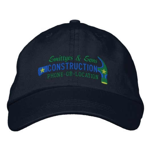 Casquette Brodée Personnalisé pour votre entreprise de construction (Devant)