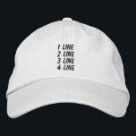Casquette Brodée Personnalisé Réglable Faire Vous-Même<br><div class="desc">Créez votre propre casquette réglable. Utilisez l'outil de conception pour télécharger votre art,  vos designs ou votre image pour créer un casquette réglable d'une sorte! Vous pouvez également ajouter du texte .. créer vos propres casquettes uniques de Ricaso</div>
