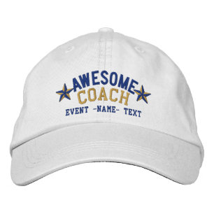 Casquette Brodée Personnalisé Votre Nom Awesome Entraîneur Broderie