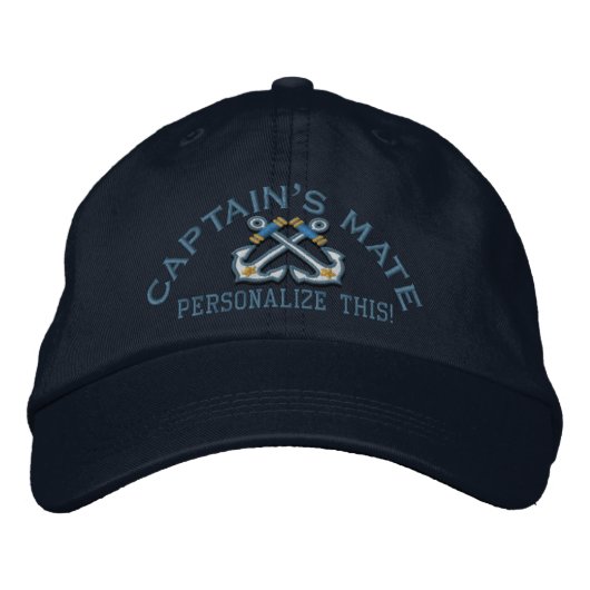 Casquette Brodée Personnaliser Ce Nom Emplacement Business Nautique (Devant)