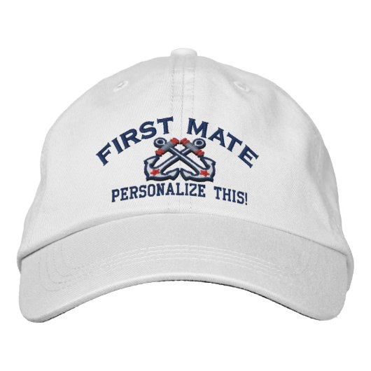 Casquette Brodée Personnaliser Ce Nom Emplacement Business Nautique (Devant)