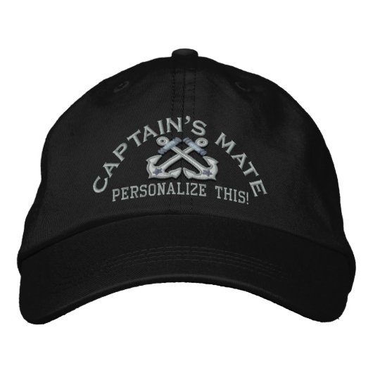 Casquette Brodée Personnaliser Ce Nom Emplacement Business Nautique (Devant)