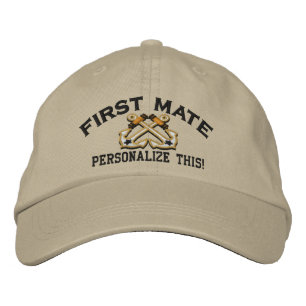 Casquette Brodée Personnaliser Ce Nom Emplacement Premier Mate Naut