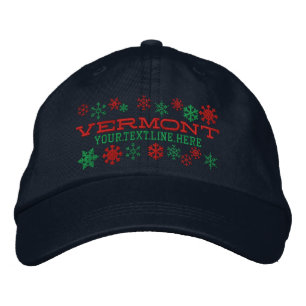 Casquette Brodée Personnalité du Vermont Winter Snowflakes