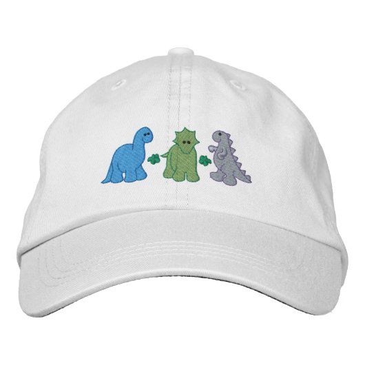 Casquette Brodée Petits Dinosaures (Devant)