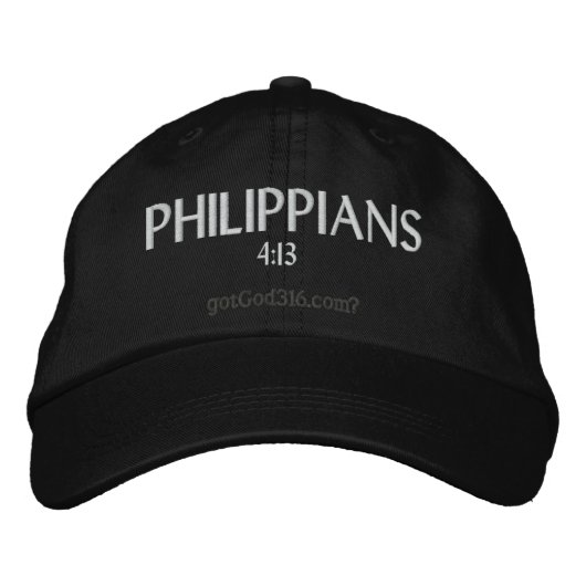 Casquette Brodée PHILIPPIENS gotGod316.com 4:13 Laine (Devant)