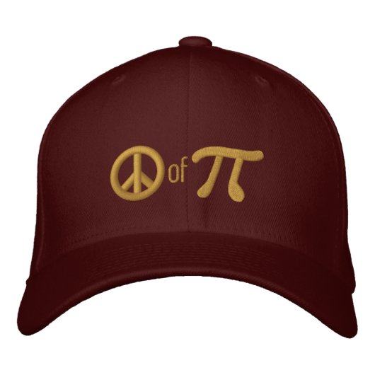 Casquette Brodée Pièce de tarte comme en Paix de Pi (Devant)