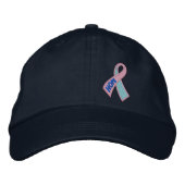 Casquette Brodée Pink and Blue Hope Cancer Ribbon Awareness (Devant)