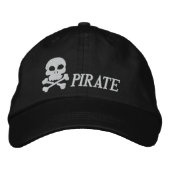 Casquette Brodée Pirate crâne et os croisés (Devant)