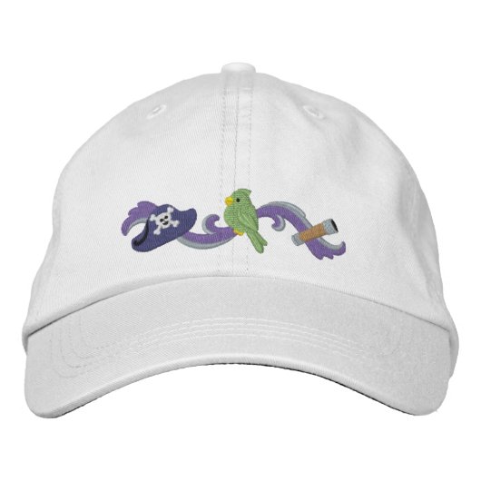 Casquette Brodée Pirate Fun (Devant)