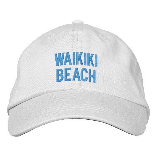 CASQUETTE BRODÉE PLAGE DE WAIKIKI (Devant)