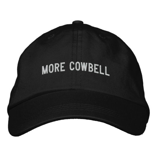 Casquette Brodée Plus de Cowbell (Devant)