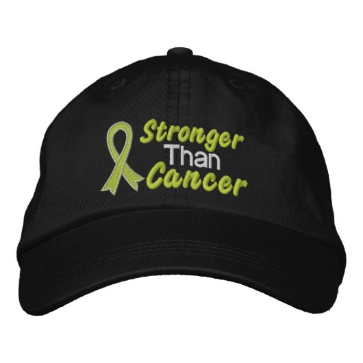 Casquette Brodée Plus fort que le cancer - Lymphome (Devant)