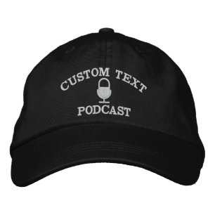 Casquette Brodée Podcast personnalisé Nom moderne