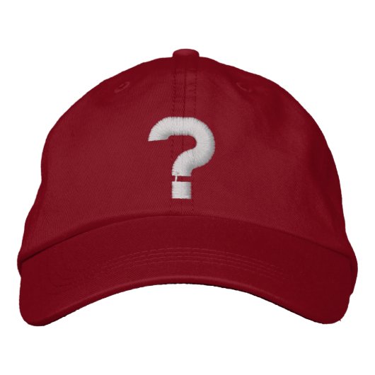 Casquette Brodée point d'interrogation (Devant)