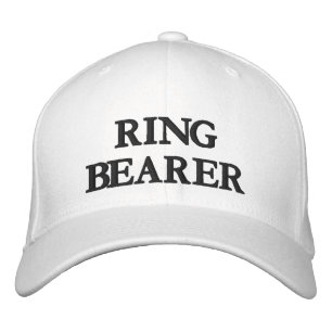 Casquette Brodée Porteur noir blanc élégant mariage chic