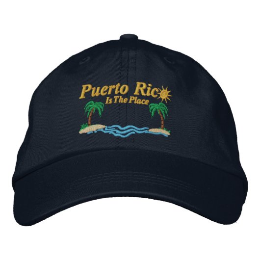 Casquette Brodée Porto Rico Est Le Lieu (Devant)